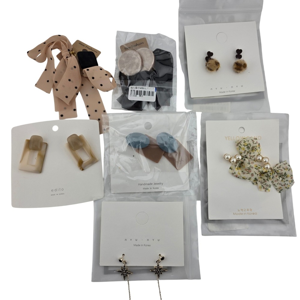 Jewelry Accessories Mixed Lot of 7 Earrings Women Multicolor New Coquette